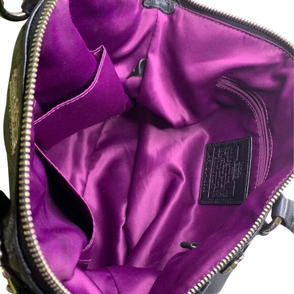 Coach Madison Black Leather Convertible Satchel with Shoulder Strap Medium Size - Picture 13 of 13